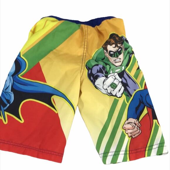DC Comics Justice League Swim Trunks, Red, 4T - Picture 2 of 5